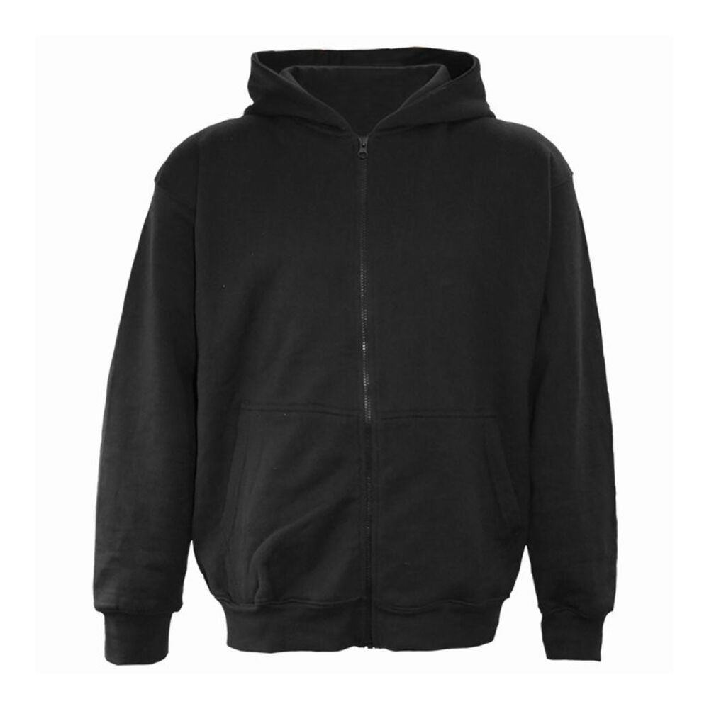 Spiral Direct Unisex Adult Plain Full Zip Hoodie / Black